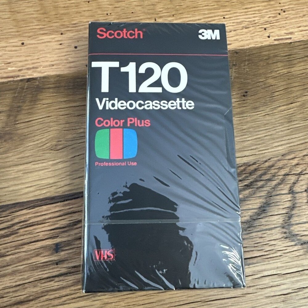 Scotch 3M T120 Videocassette Color Plus Pro Use Factory Sealed